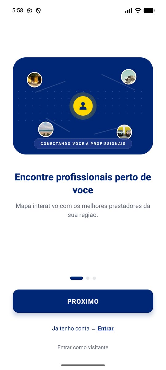 Tela de detalhes de um serviço no aplicativo